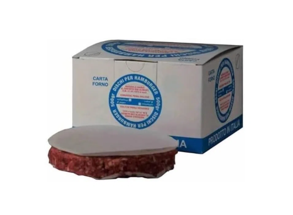 Dischi Hamburger 500 Fogli Carta da Forno Rotonda Antiaderente per perfetti Burger, Hamburger, Cheeseburger, Fricadelle, Polpete, Padella, Barbecue. (Diametro: 10 CM.)