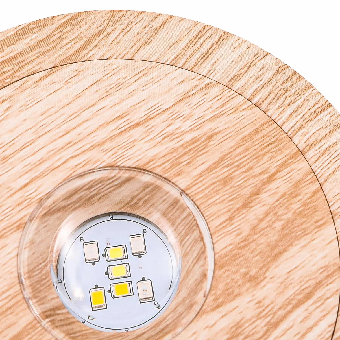 Base luminosa a LED girevole rotonda 8 modalità di luce Espositore Base per espositore da tavolo per cristalli Art. in vetro
