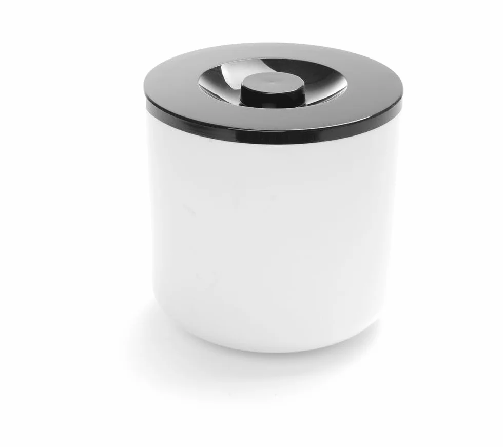 HENDI Secchio per ghiaccio, contenitore per cubetti di ghiaccio, BarUp, a doppia parete, 5L, ø190x(h)200mm, polistirolo, bianco e nero