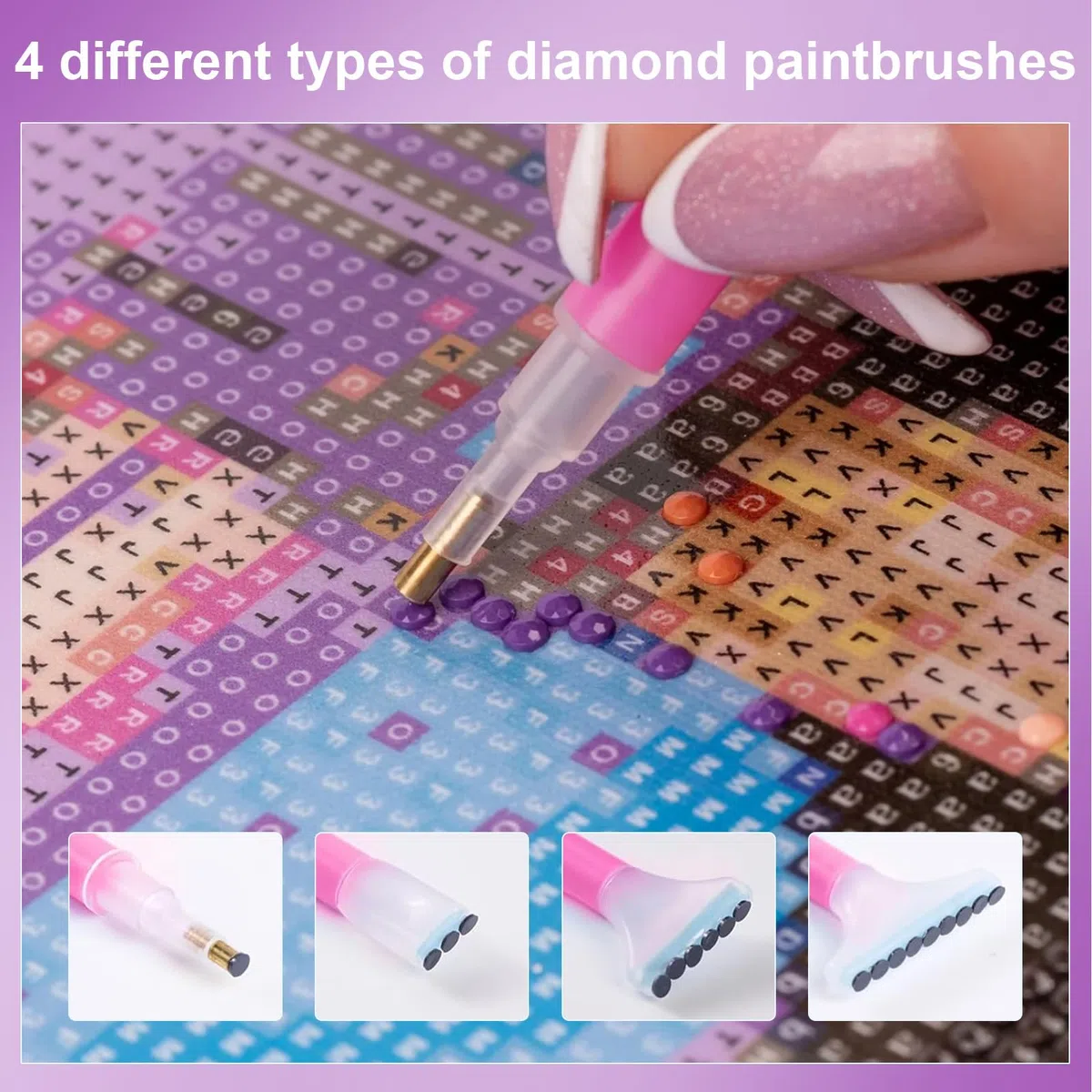 30 Slots Diamond Painting Kit Completo con Diamond Painting Accessori, 5D Kit Diamond Painting Professionale per Pittura Diamante, per DIY Fai da Te, Unghie Nail Art, Gioielli, Artigianato