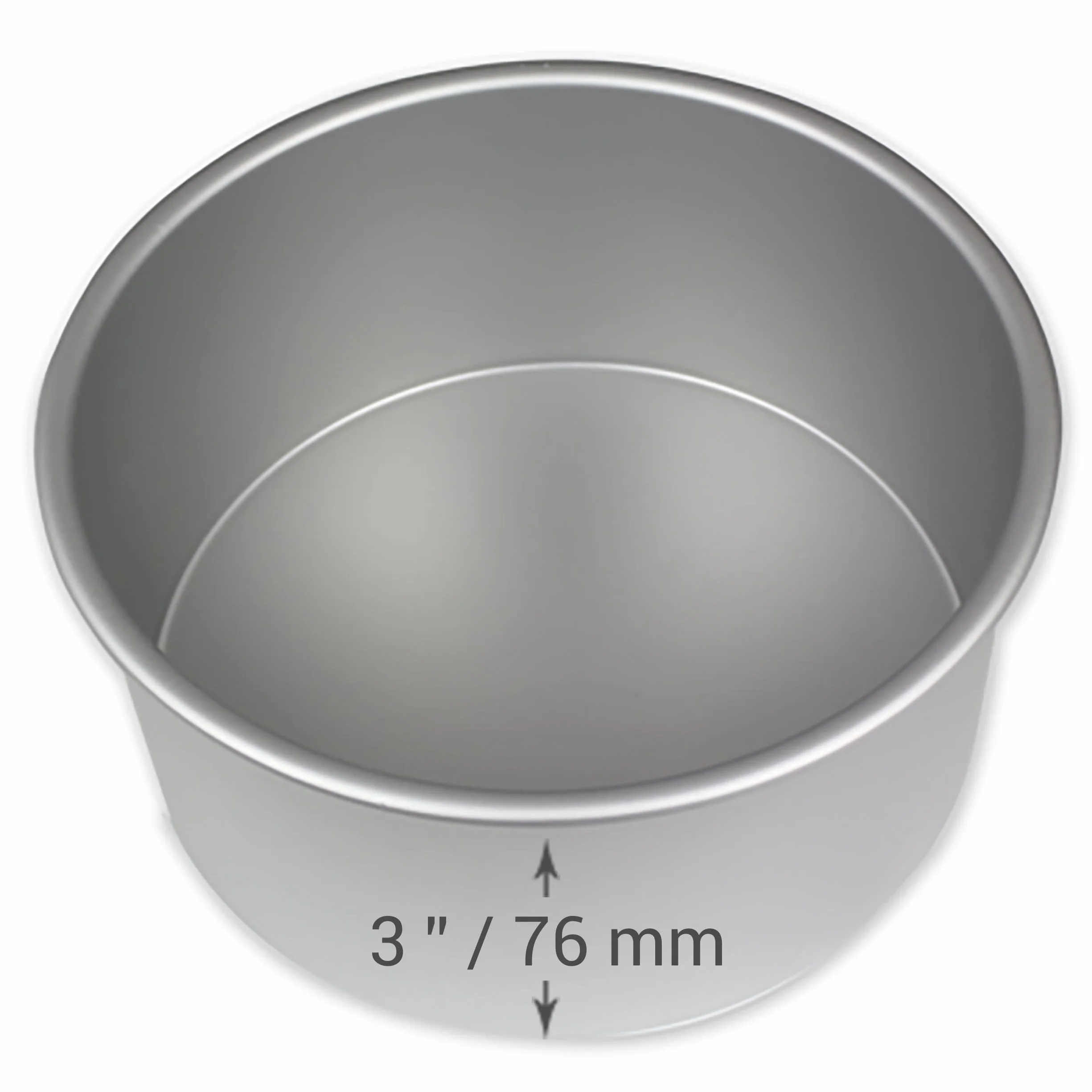 PME - Teglia Professionale Tonda in Alluminio Anodizzato 18 x 7.5 cm