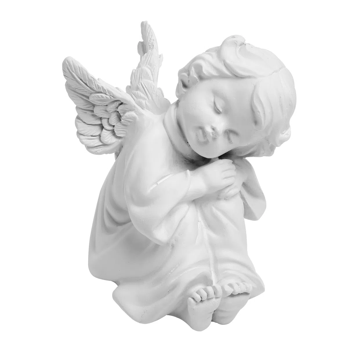 Angelo Custode Statuetta, Statua Angelo Custode, Statuetta di Cherubina Dormiente, Decorazione Angelica per Interni ed Esterni, Ideale per Giardino, Casa e Ricordo, 5.5 cm x 6 cm