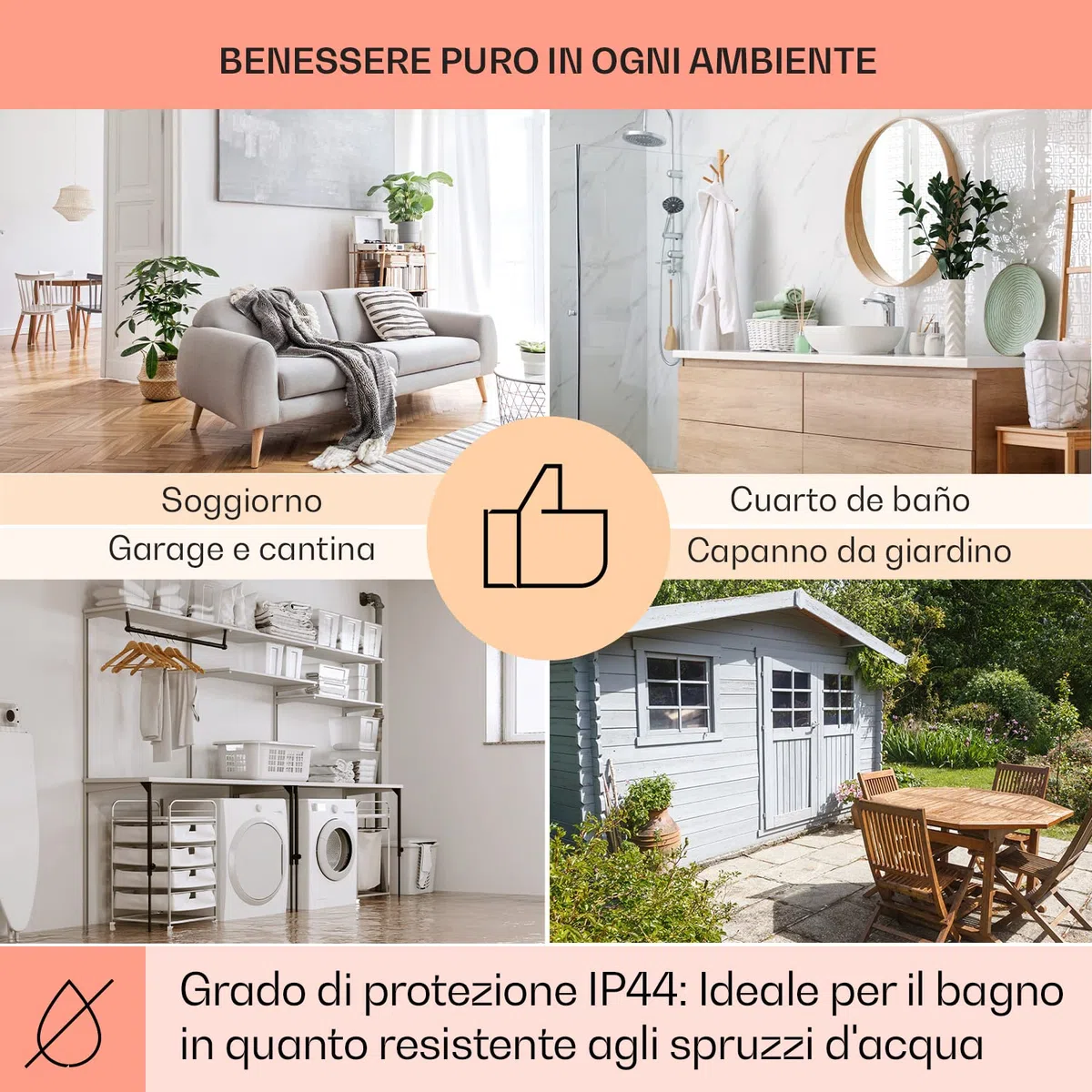 Klarstein Air Art Smart Stufa Elettrica Basso Consumo, Termoconvettore Elettrico da Parete 700W con Controllo IoT/WiFi App, Termosifone Elettrico a Muro, Pannello Radiante Infrarossi, Senza CO2