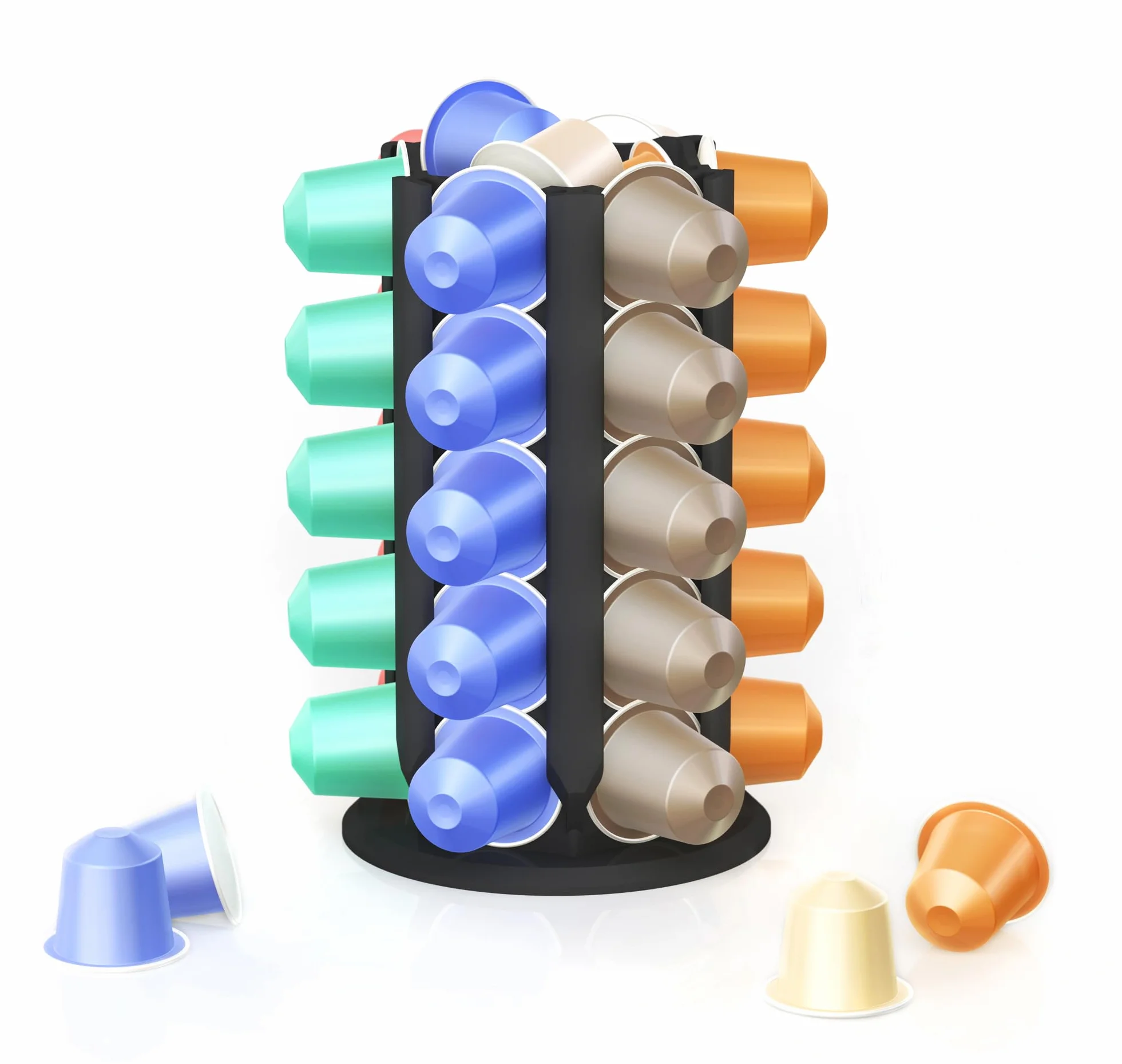 NewGround Designs Portacapsule per Nespresso (30+ capsule) - Dispenser di capsule, supporto per capsule, capsule, torre