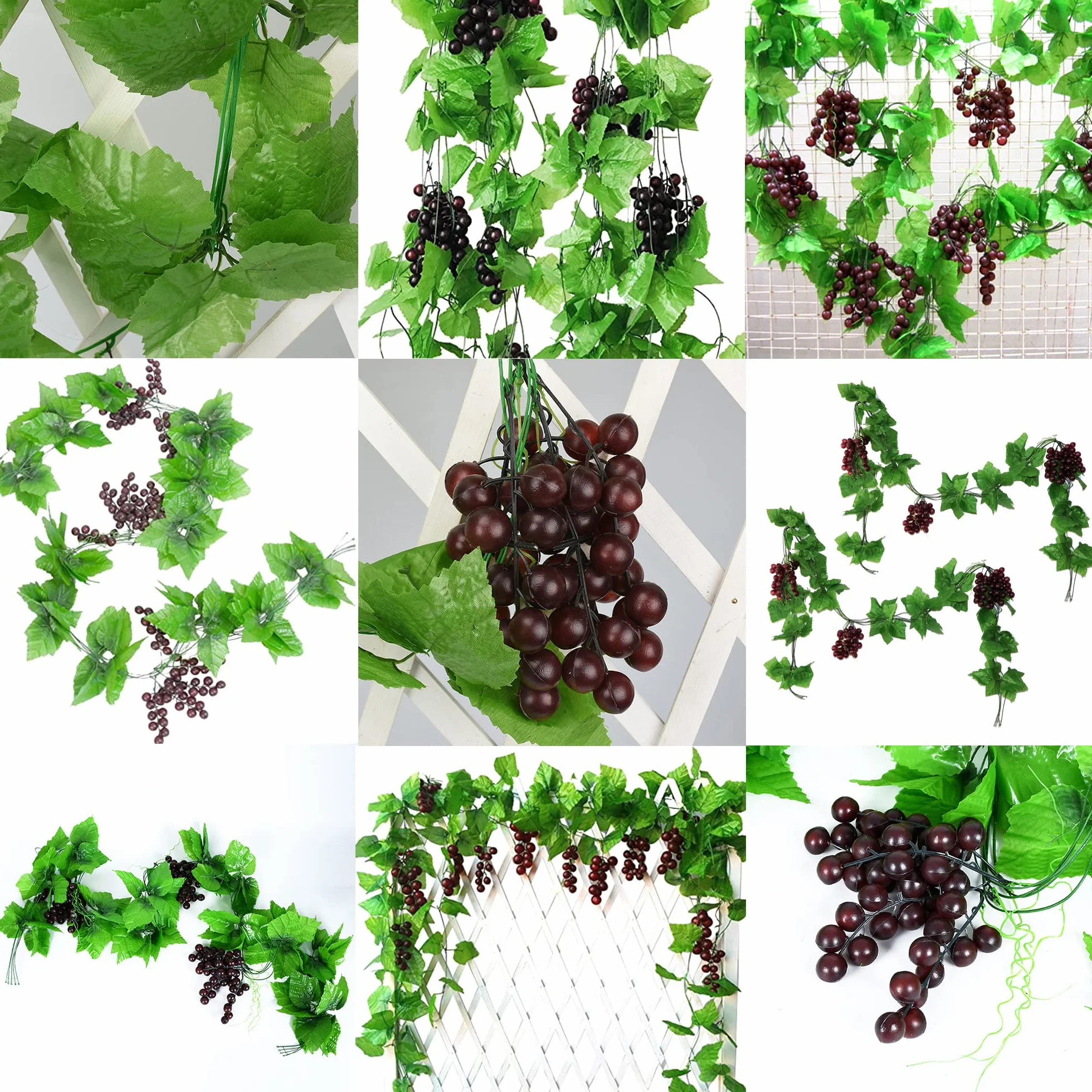 2 pcs,Grappoli Di Uva Artificiale,Plastica Simulata Frutta,6 Set Di Uva Spiedini,Plastica Uva Spiedini Artificiale,Utilizzato Per La Decorazione,Oggetti Di Scena