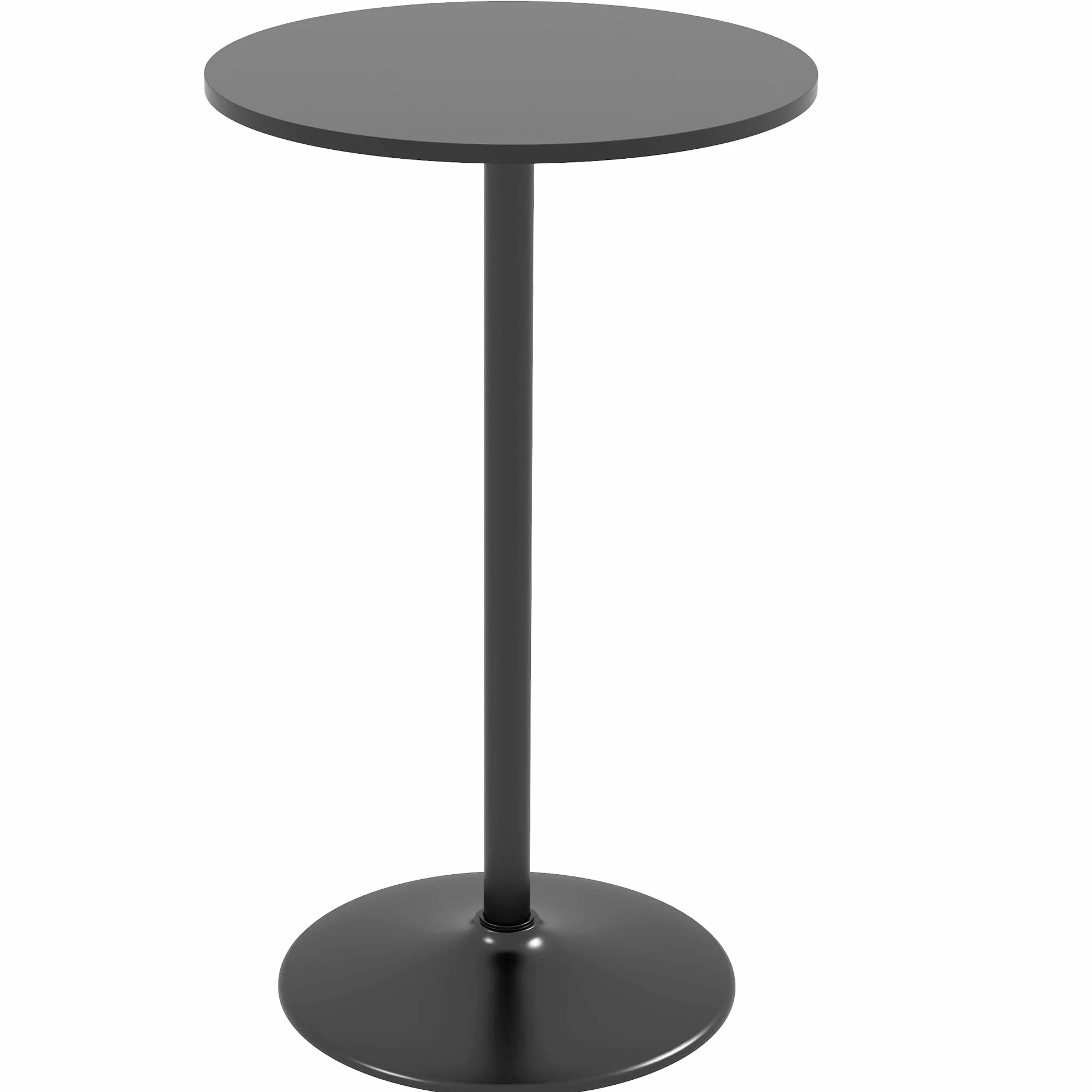 HOMCOM Tavolo Bar Rotondo Ø60x102 cm, Tavolo da Cucina Alto Salvaspazio con Struttura in Acciaio, Isola Cucina con Piano Verniciato, Moderno, per Cucina Sala da Pranzo, Nero