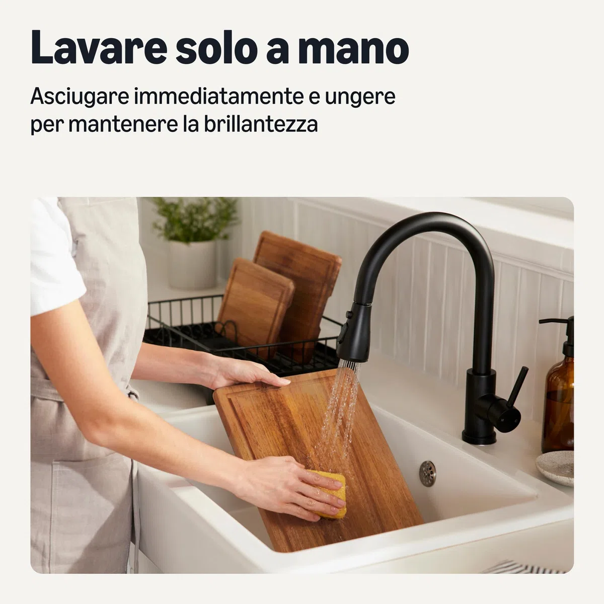 Amazon Basics - Taglieri in Legno, Set di 3 pezzi, Legno di Acacia, Pre-Trattato con Olio