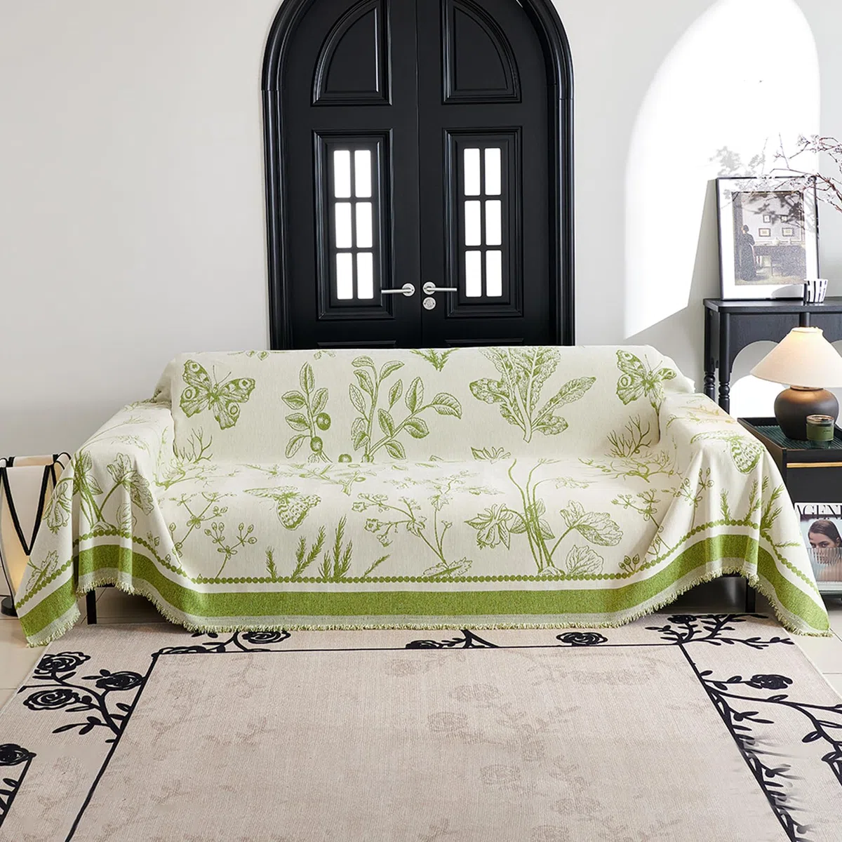 coperto Trapunta multiuso, Copriletto, Telo copridivano, Coperta decorativa 180 * 280cm - Verde