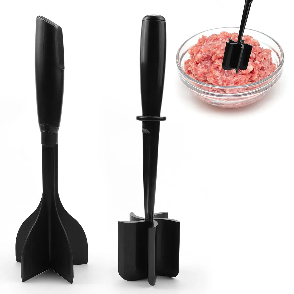 SANOU Tritatutto per Carne Macinata 2 Pezzi Tagliacarne Macinata Schiacciapatate per Manzo, Hamburger, Carne, Patate