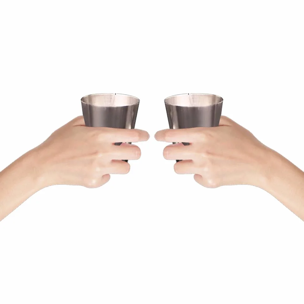 fiaschetta tascabile 8 once fiaschetta per liquori 220 ml flask con Due bicchieri da vino, a Imbuto - Regalo Uomo - Regalo Uomo/Testimone