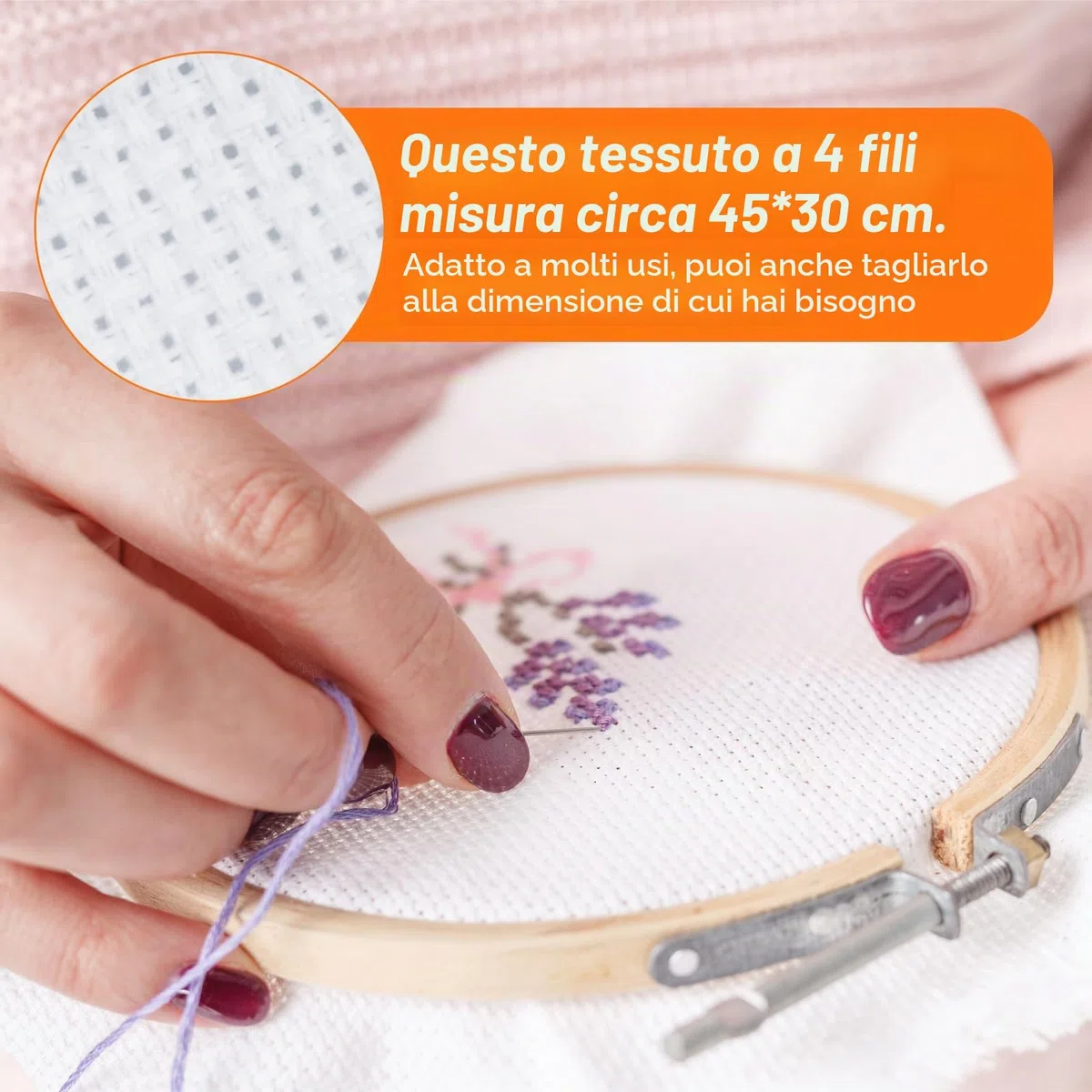 4 Pezzi Tela Aida per Punto Croce, Tessuto per Punto Croce, Panno Punto Croce 30 x 45cm, Aida Panno Punto Croce Aida Ricamo Tessuto, 14CT Bianco Tela Aida per Punto Croce, Ricamo, Cucito, DIY