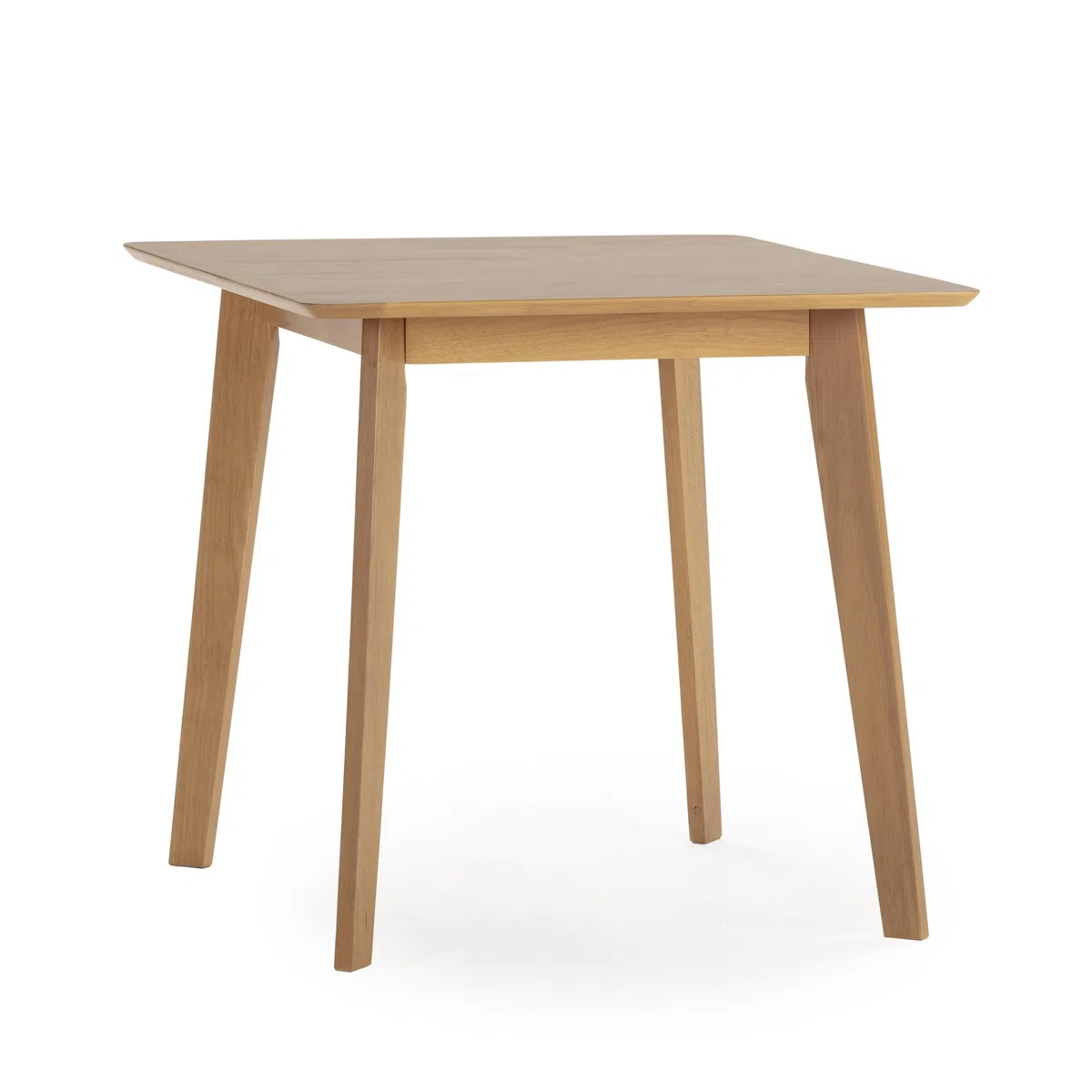 HOMN LIVING Tavolo da pranzo Pomago 80x80 cm Colore rovere, legno massello, 80 cm (Larghezza) 80 cm (Profondità) 75 cm (Altezza)