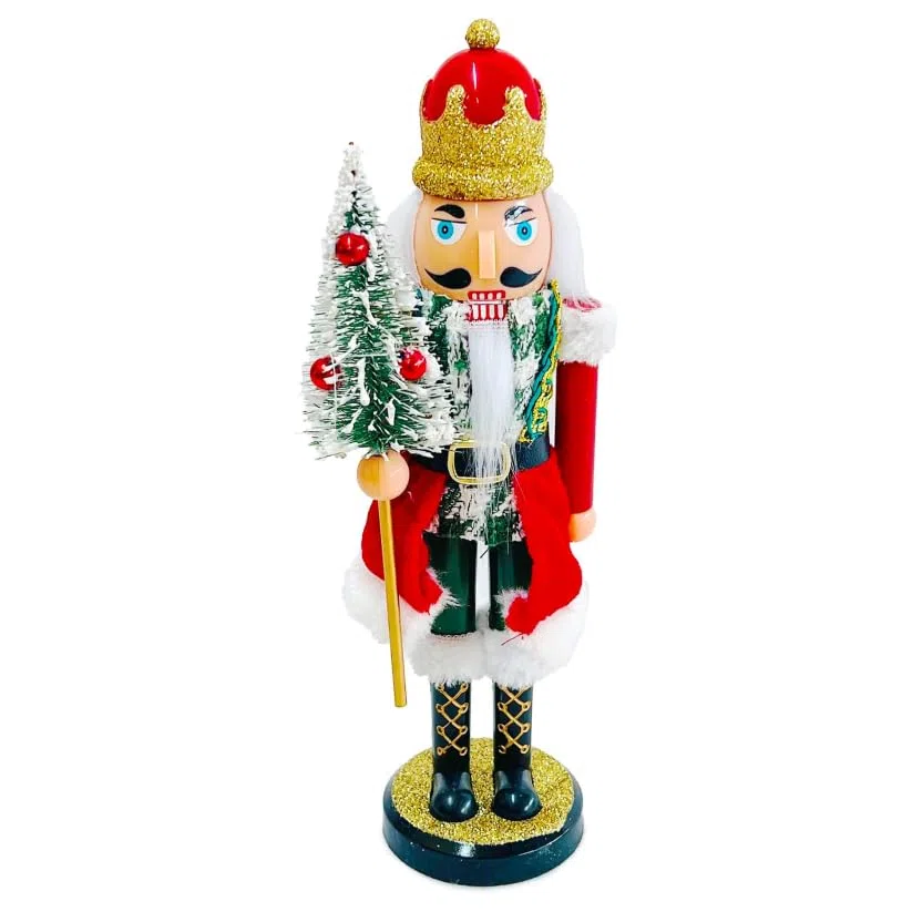 INTRECCI Schiaccianoci di Natale, Altezza 28 cm, Addobbo Natalizio, Elegante, Perfetto per Decorare l'Albero e la Casa, Simbolo di Buon Augurio, Regalo Originale. Fantasia: Ivan