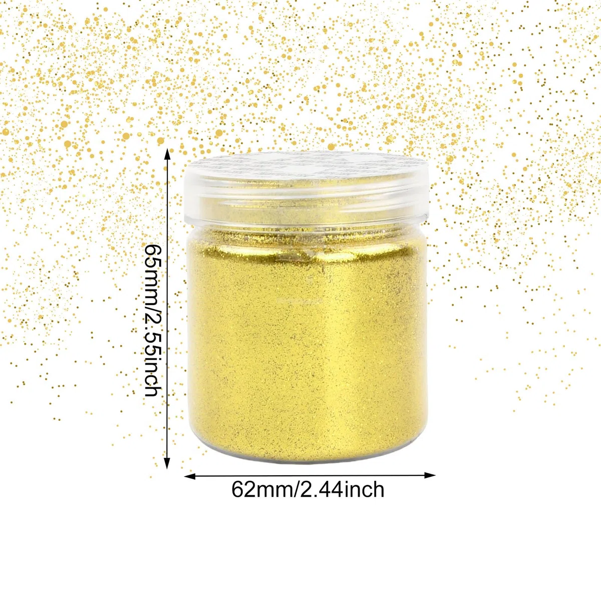Glitter Polvere Glitterata, Oro Glitter, Polvere Glitterata Brillantini Oro, Craft Glitter per Decorazioni, 0,2mm Artigianale Glitter Paillettes Glitter Polvere per Unghie Artigianato Fai da Te 100g