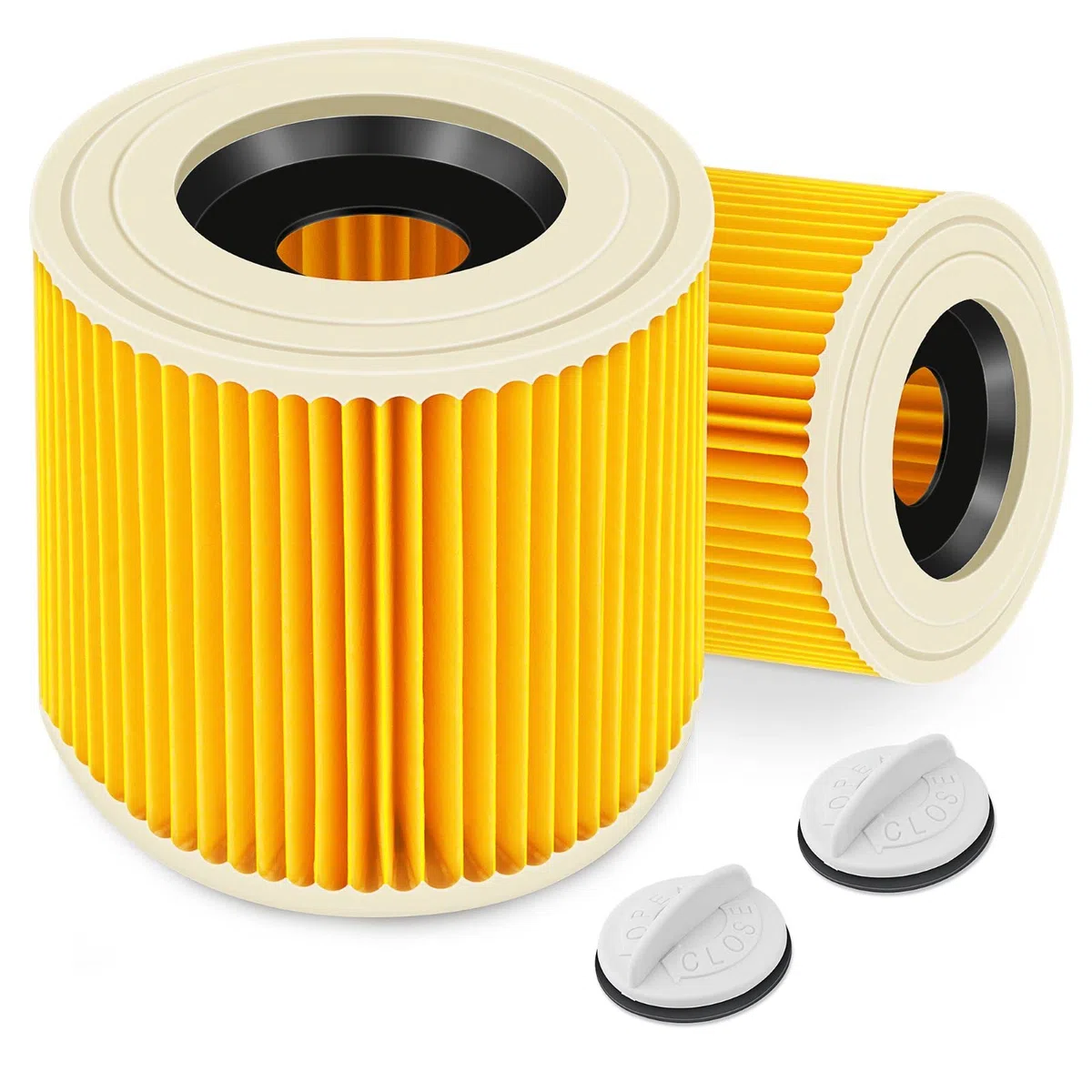 Confezione da 2 cartucce filtranti per Kärcher Premium WD3 WD2 MV2 MV3 WD 3P, WD 3.200, WD 3.500 P, SE 4001, SE 4002, A2054, A2004, A2254, A2604, Filtro aspirapolvere 6.414-552.0, 6.414141414. -772.