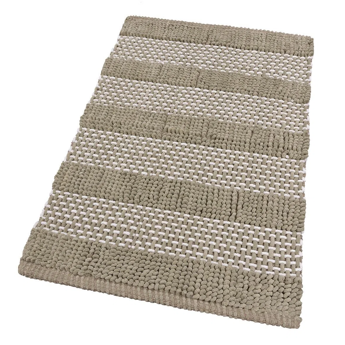 emmevi Tappeto Camera Scendiletto Bagno Cotone Intrecciato Tridimensionale Morbido Assorbente 60x120 Beige