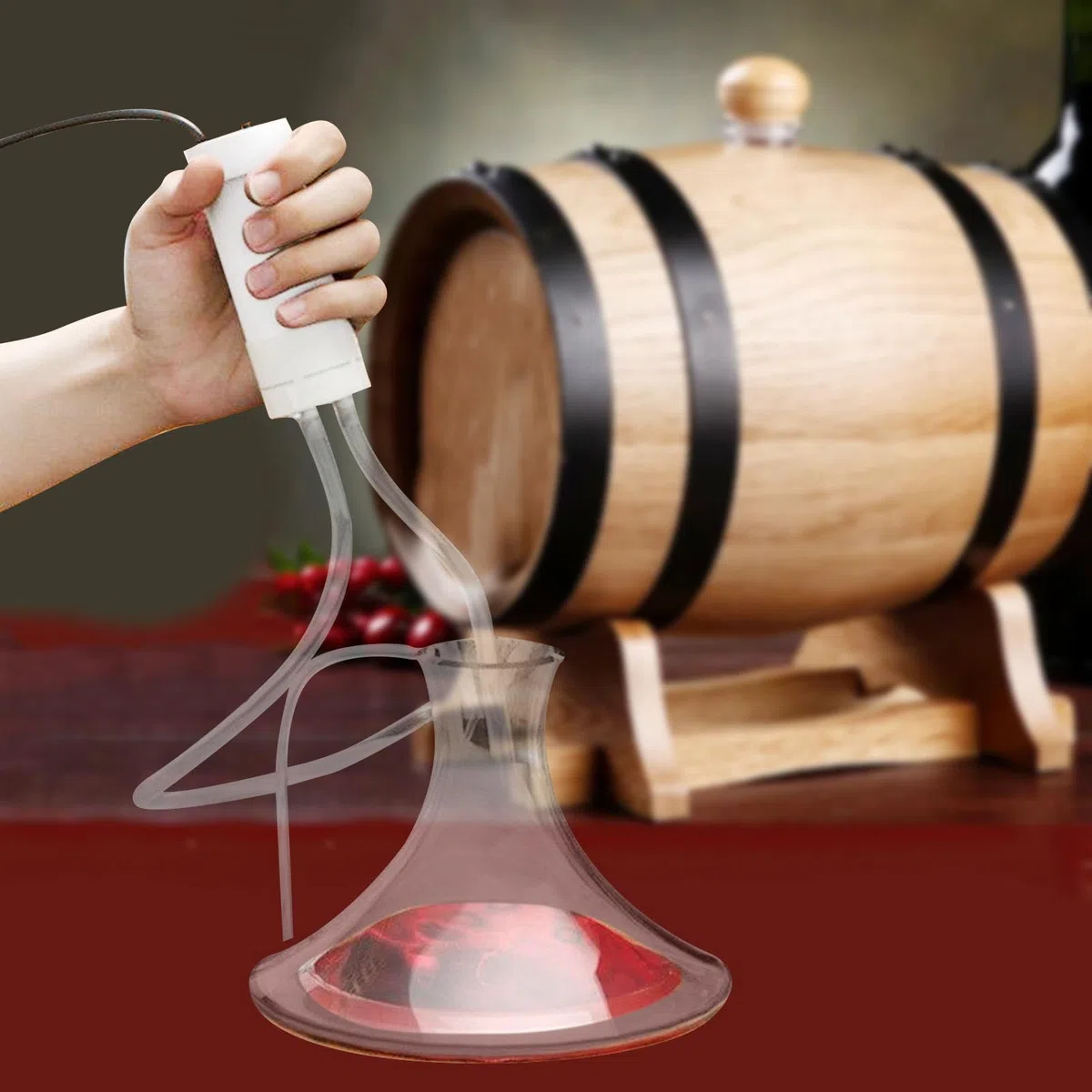 F Fityle Pompa autoadescante a sifone elettrico, pompa per travaso vino, facile da usare, multifunzione USB, compatta, con tubo flessibile, leggera per, Tubo 1.6 M