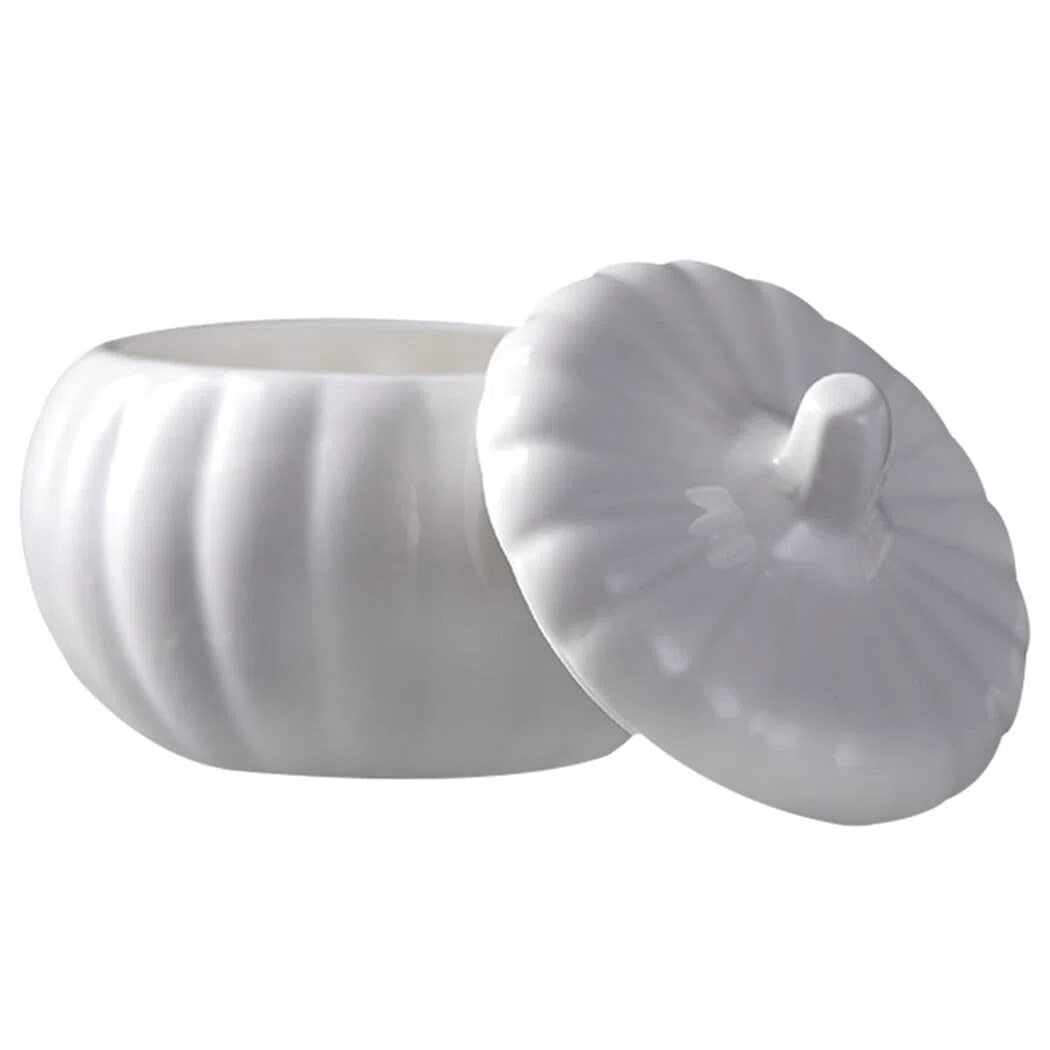 Zuppiera in ceramica a forma di zucca con coperchio, versatile per stufato per la casa, edizione Halloween, 11,5 x 10,5 cm, 55D53OJ10EAQC7