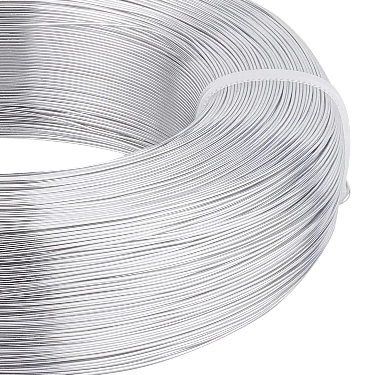 BENECREAT 455m 0.6mm Filo Metallico Flessibile Filo di Alluminio per la Creazione di Gioielli e Sculture Colore Platino