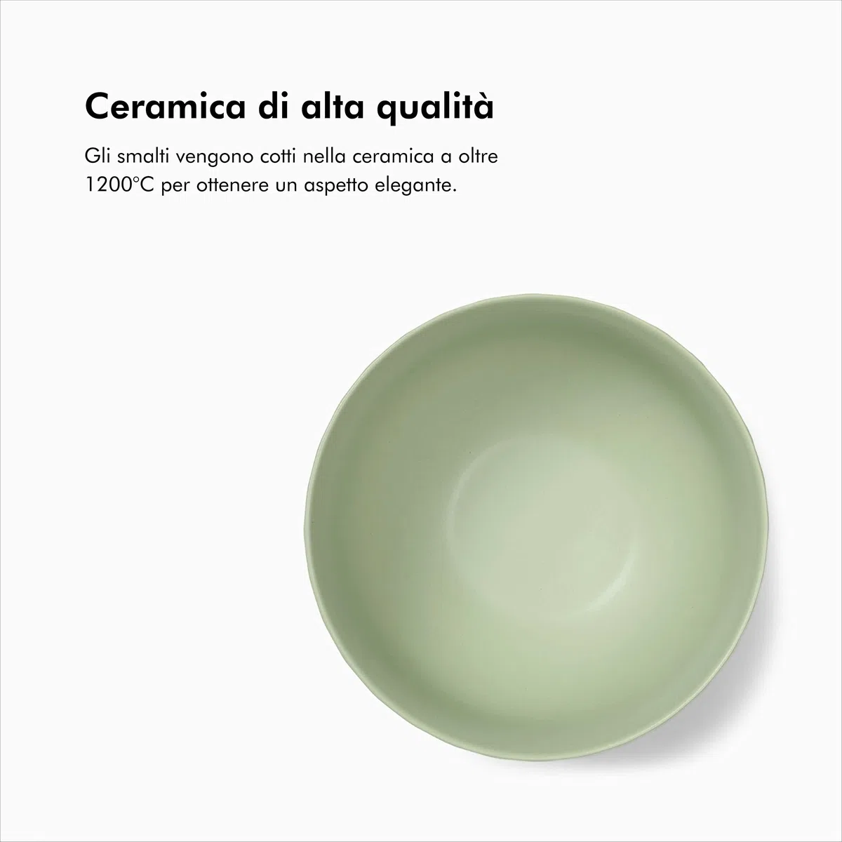 KIVY Ciotole in ceramica, 6 x 850 ml, grandi ciotole per cereali e zuppe, in ceramica