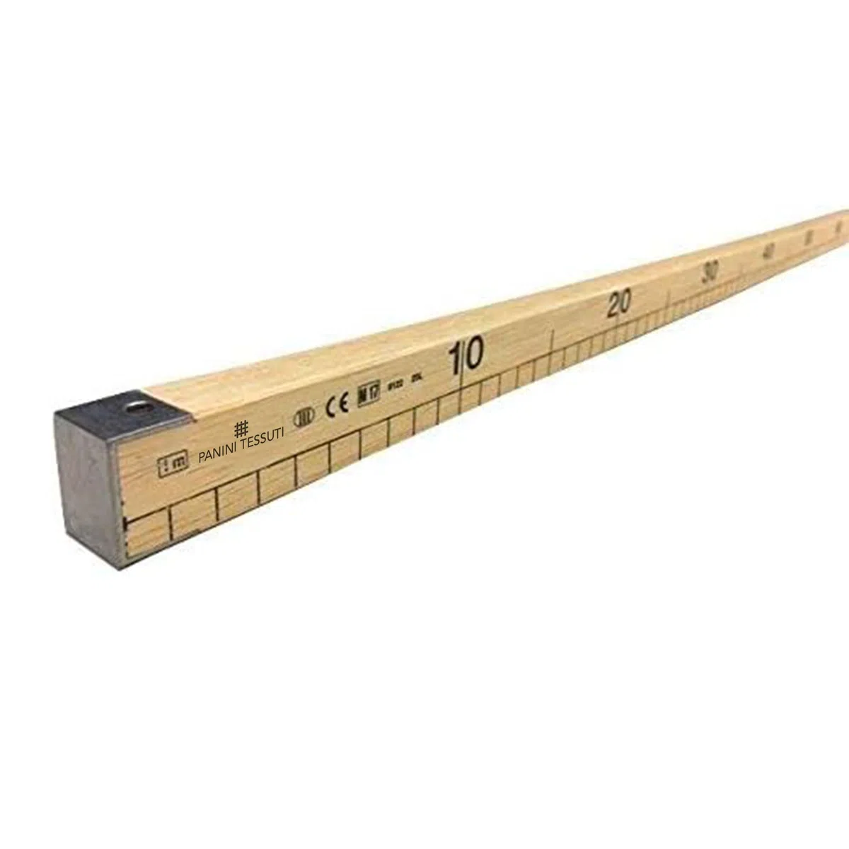 Righello, strumento di misura, metro asta legno per sarto, professionale, lunghezza 100 cm, 1 mt Ideale per lavori di sartoria, patchwork, homemade, per misurare con facilità i tuoi tessuti.