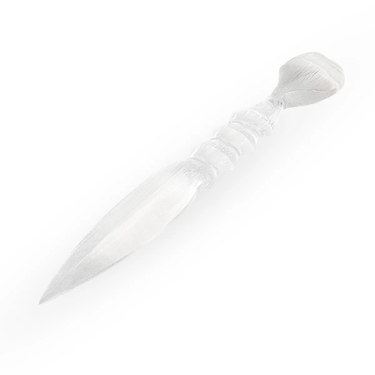 NKlaus Selenite Naturale Pugnale Cuore 24cm Gemma Cuore Cristallo Quarzo Decorazione 15316
