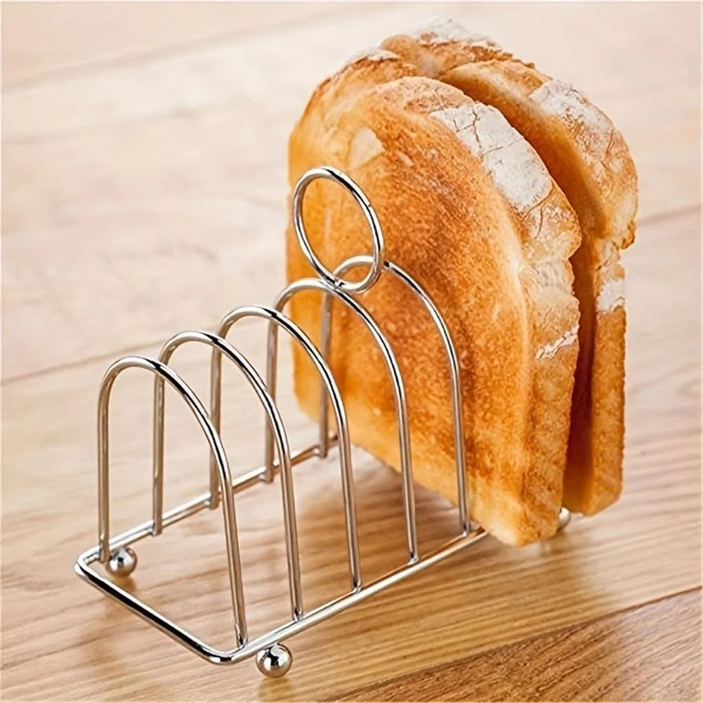 Porta pane tostato in acciaio inossidabile, 6 fette di fette di pane tostato, organizer per fette di pane tostato, 14,5 x 8 x 7,8 cm