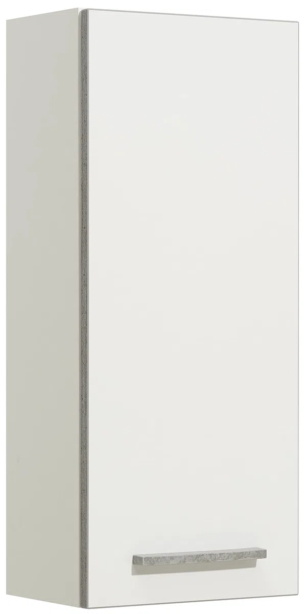 Pelipal Quickset 953 - Armadietto pensile in legno bianco lucido/bordo in cemento, 70 x 30 x 20 cm (altezza x larghezza x profondità)