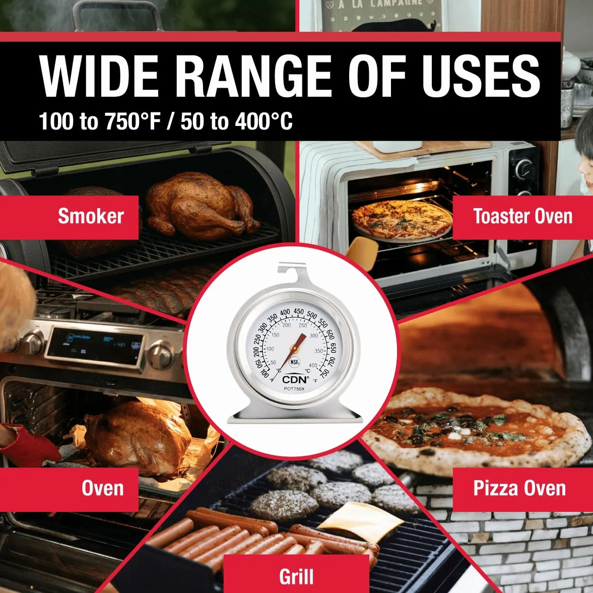CDN Termometro Forno Alte Temperature