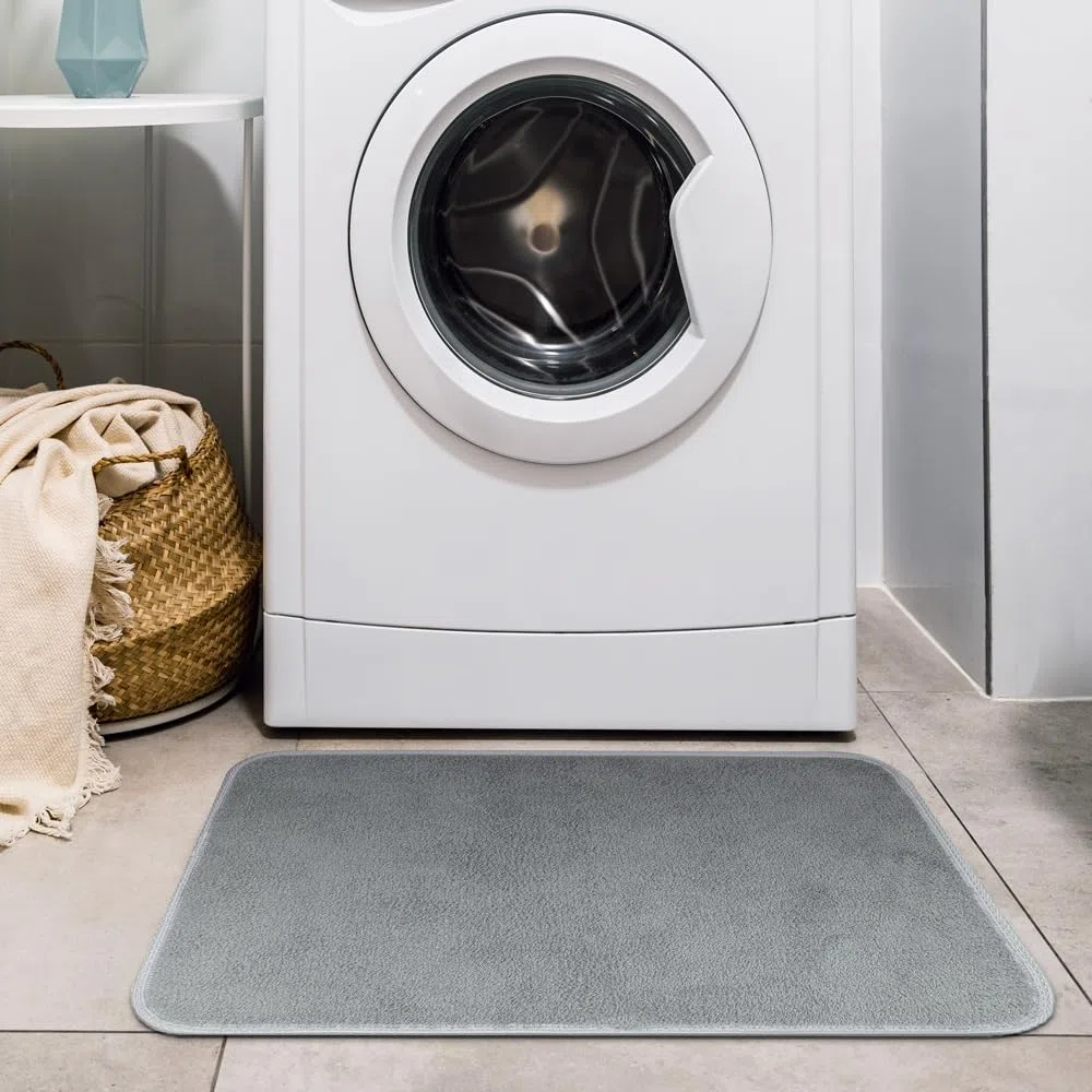 OLIVO.shop TEKNOS Tappeto magico assorbi acqua, Zerbino asciugapassi per interno, Tappeto ingresso casa, varie misure e colori (40x60 cm, GRIGIO)