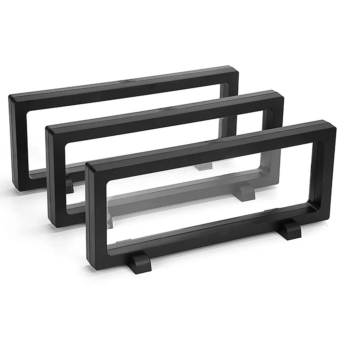 Skelang 3 Pcs Espositore 3D galleggiante, Espositore trasparente 3D, espositore galleggiante 3D, espositore galleggiante con portamonete, 23 x 9 x 1,9 cm