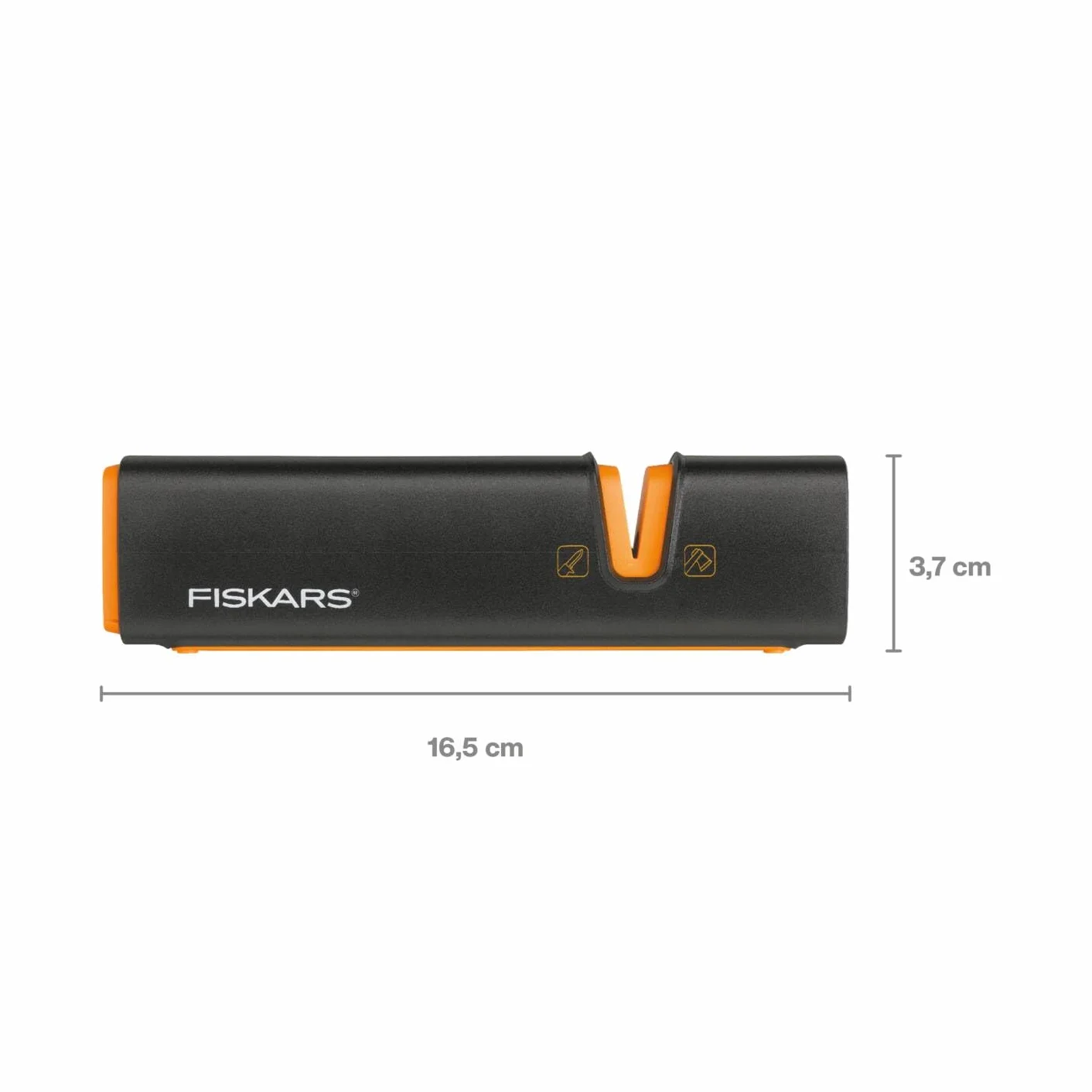 Fiskars Affilalama per asce e coltelli, Mola in ceramica/Scatola in plastica rinforzata con fibra di vetro, Nero/Arancione, Xsharp, 1000601