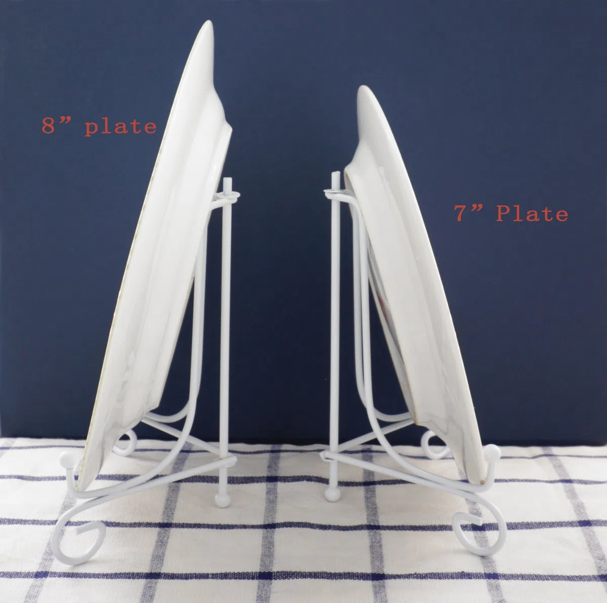 6 Pollici Bianca Ferro Supporto Cavalletto Decorativo per Foto, Piatti, cornici, Libri di Cucina, Piatti Decorativi, Tablet e Arte, Bianco 2 Pezzi