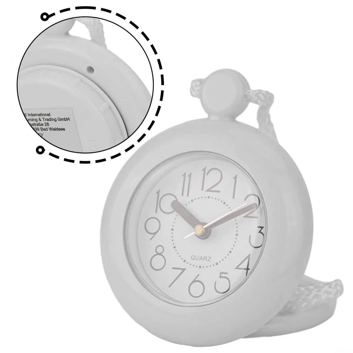 Orologio da bagno con asciugamano da appendere orologi impermeabili, orologio da doccia impermeabile, timer da cucina per bagno, cucina