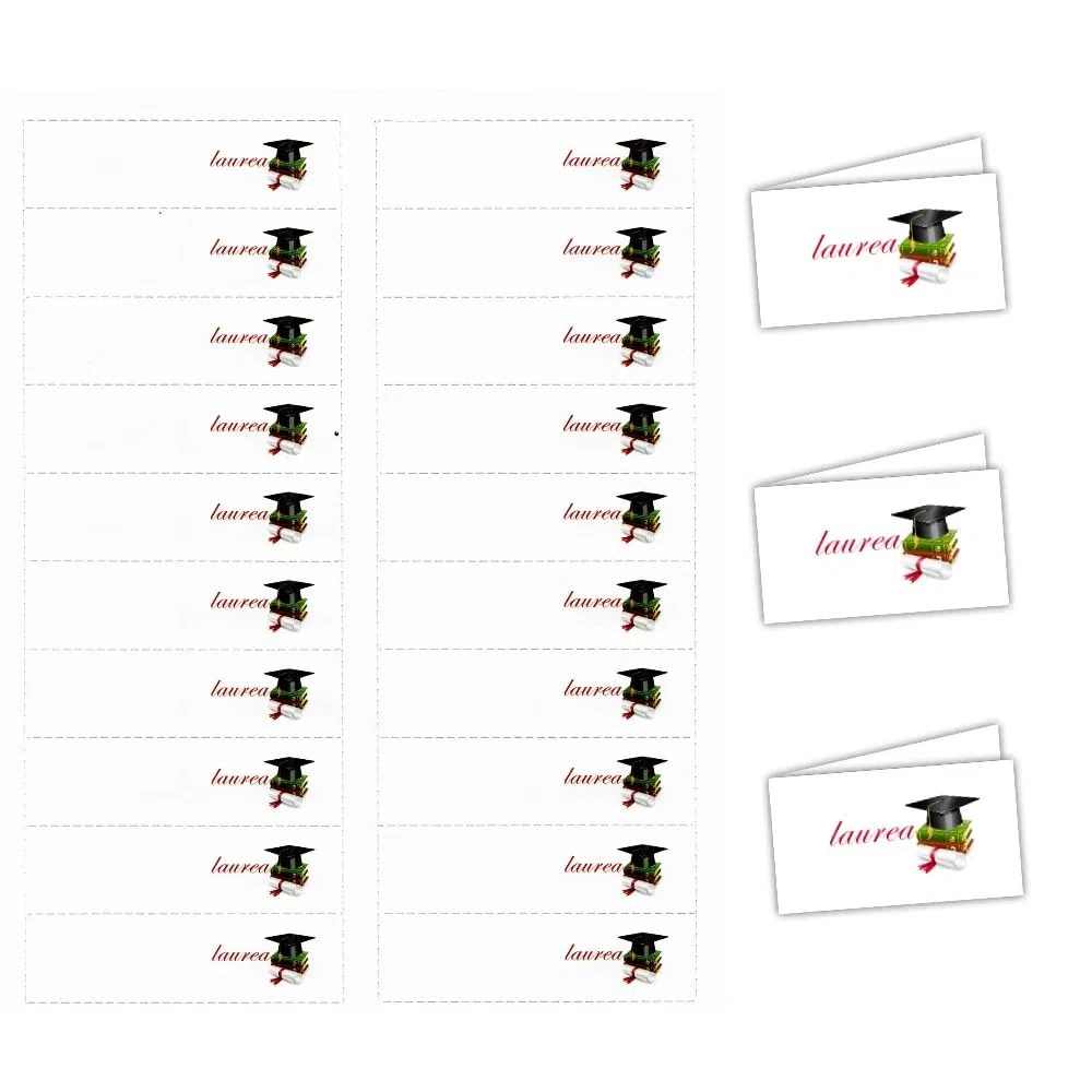 C.X.Y. 50pz Bomboniere Laurea Scatoline Portaconfetti Laurea con Fiocco Rosso, Bigliettini Inclusi, Scatole Regalo Laurea per Feste e Cerimonie
