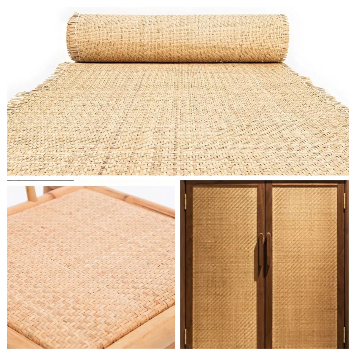 60cm di larghezza, Paglia di vienna per Sedie, Paglia di Vienna, Rattan Rotolo, Rattan, 60 x 200cm Paglia di Vienna Al Metro, Intrecciata rattan rotolo, Fettuccia rattan, Rattan Naturale rotolo DIY
