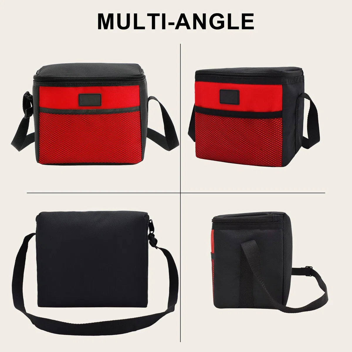Nanxson Borsa Termica Porta Pranzo, 5L Borsa Frigo Piccola Pranzo Riutilizzabile per Ufficio, Escursionismo, Picnic All'aperto, Barbecue (5L,Rosso)