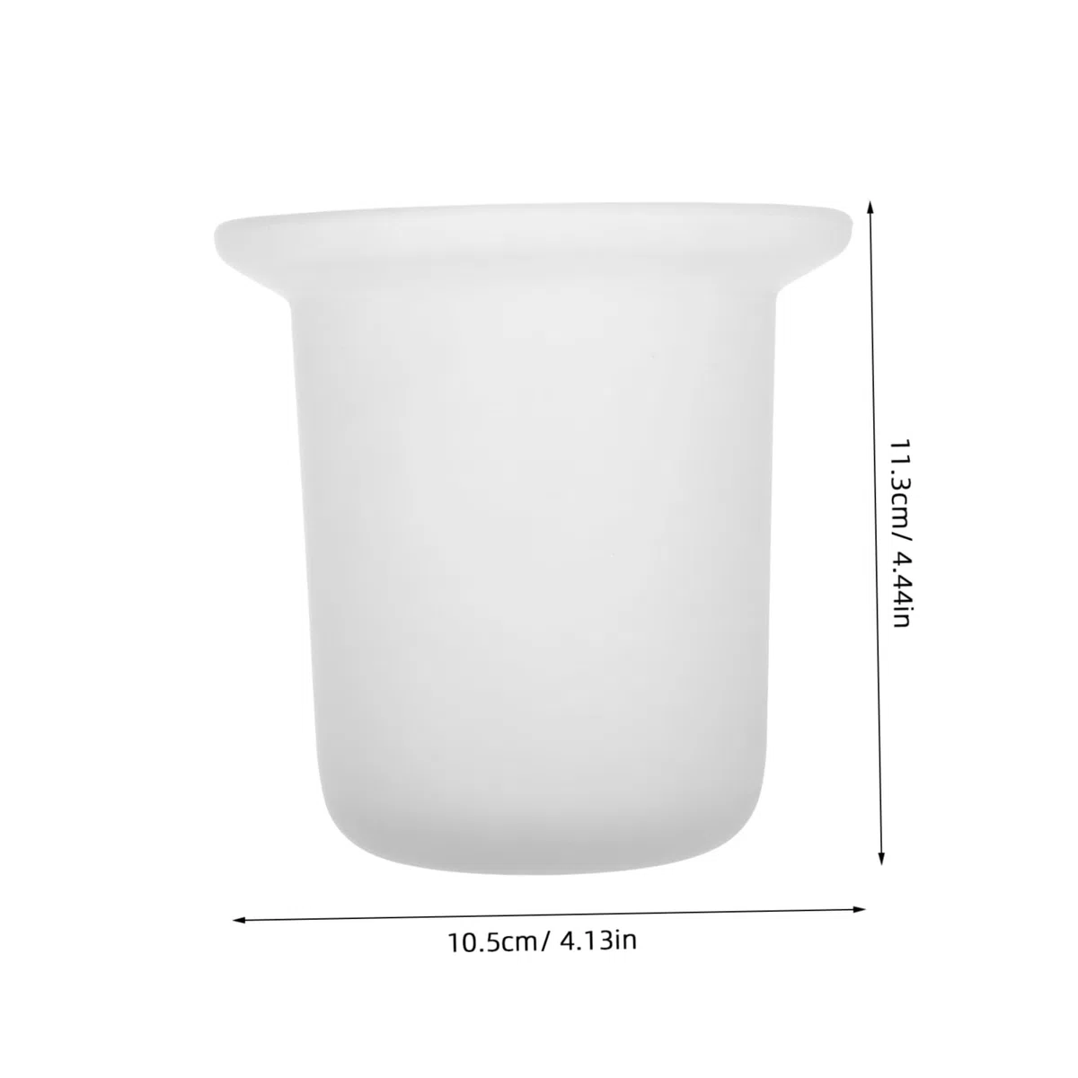 Vaso Wc in Vetro Opaco da Parete, Porta Scopino per Wc Multifunzionale Supporto Antiscivolo per Bagni di Casa e Luoghi Pubblici