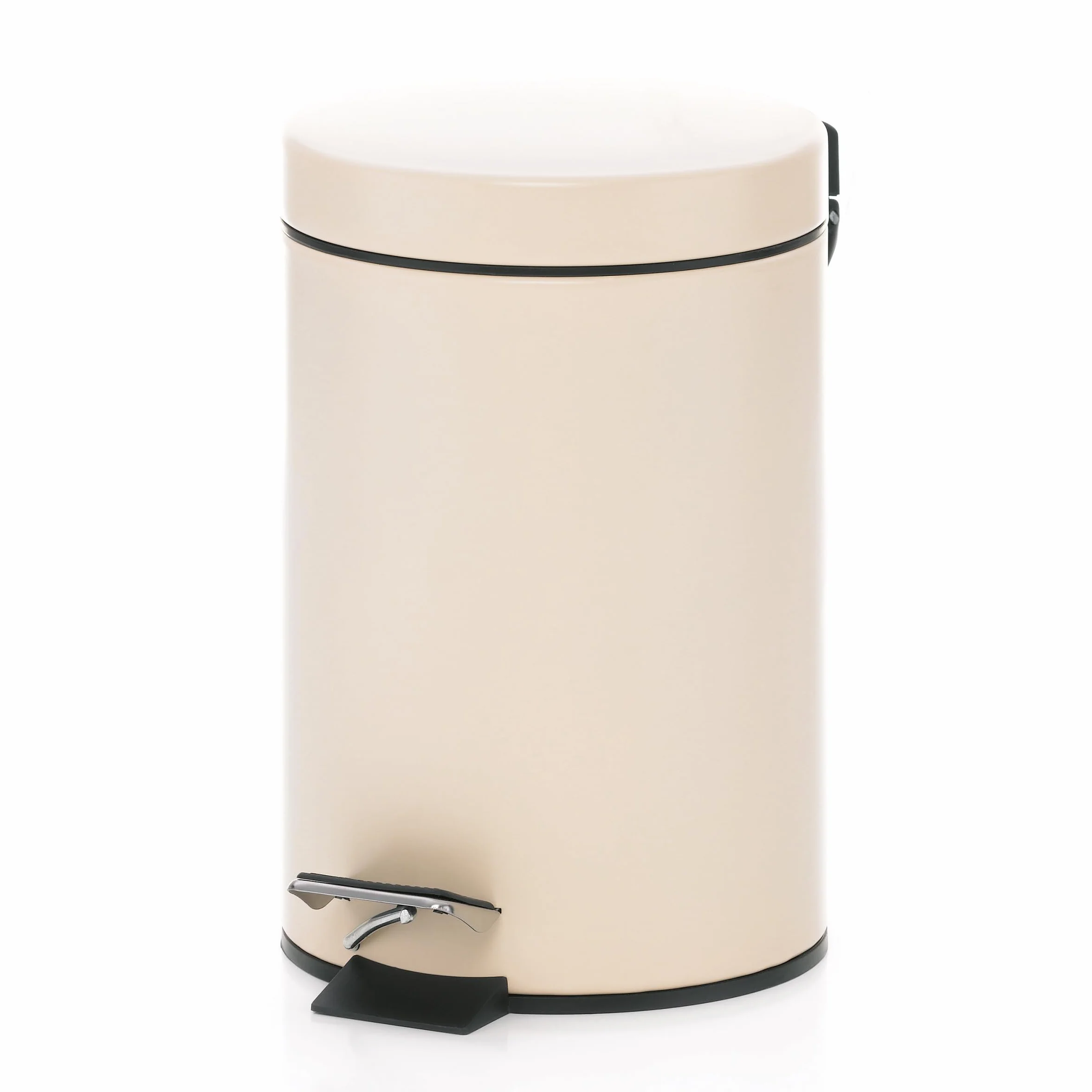 kela MONACO cestino a pedale in metallo per bagno beige opaco 3 l