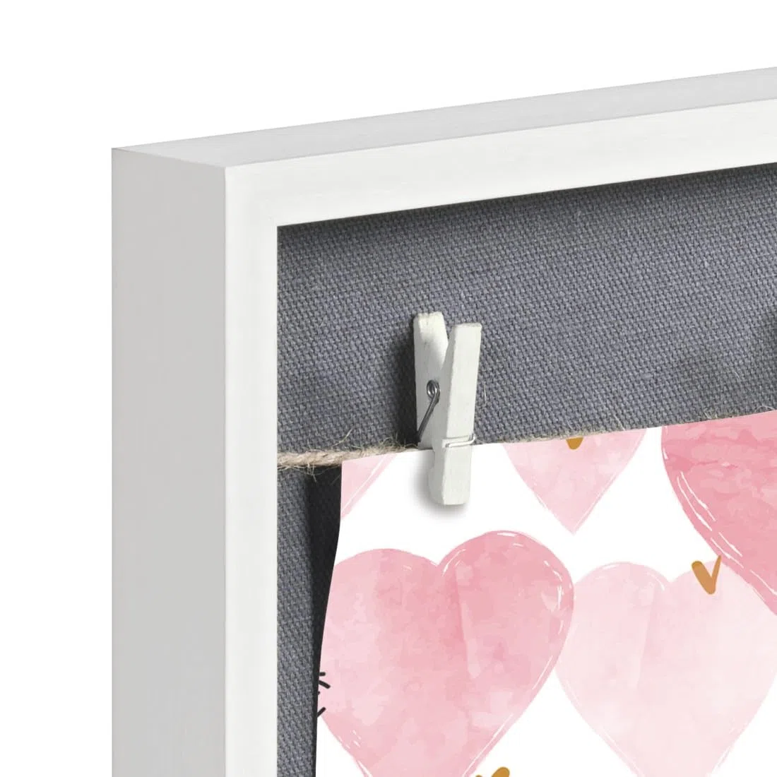 Hama Cornice portafoto Muro con cordino e pinze, bianco, 29,5 x 36,5 cm