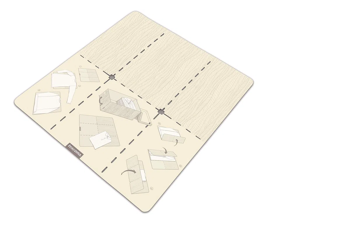 Tescoma Piega Indumenti, Grande, Crema, 64.5 x 68 cm