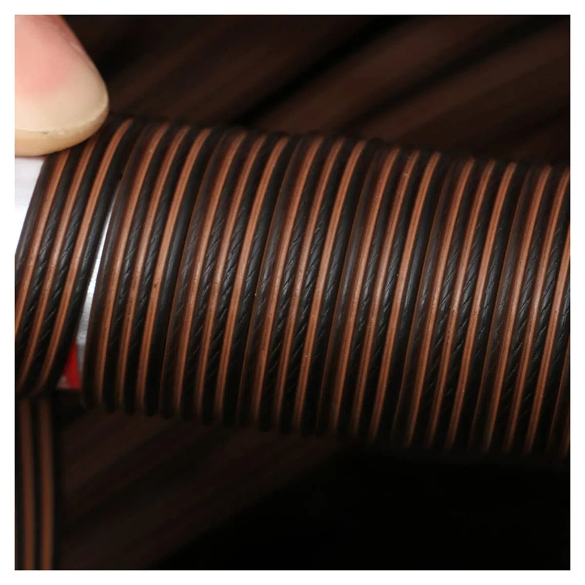 10 M PE Rattan Materiale per Tessitura Plastica Rattan Tessuto a Mano Sedia Cestino Rattan Riparazione Mobili Materiale per Tessitura,Larghezza 8 mm-Spessore 1,6 mm-caffè