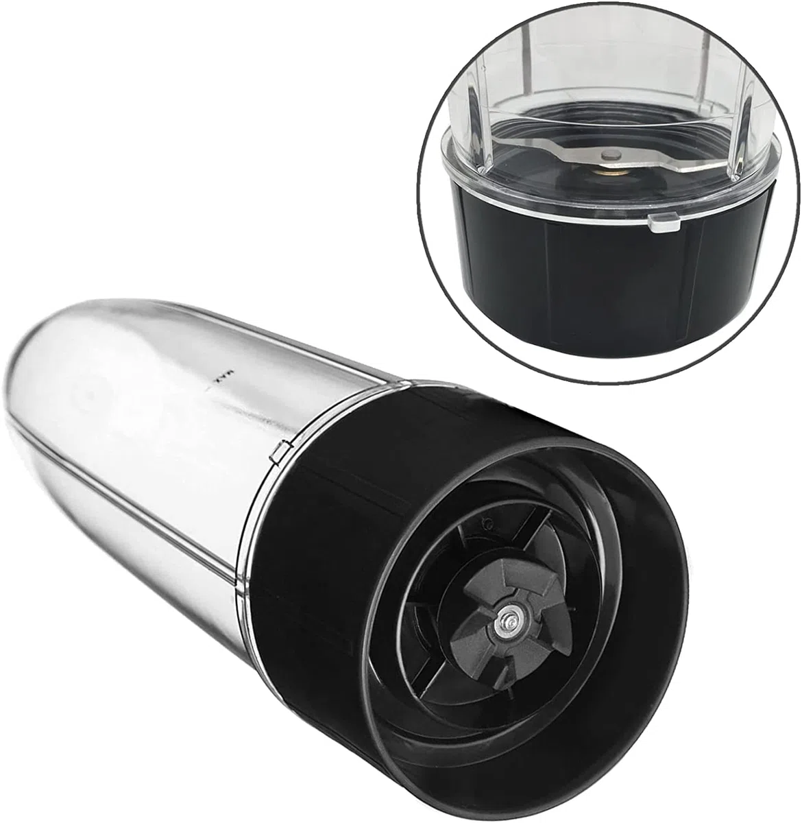 Confezione da 2 lame a croce/lama per fresatura compatibili con Magic Bullet 250W serie MB1001 con guarnizioni, ricambio per frullatore