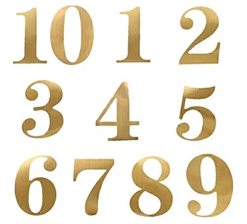 Adesivi per matrimoni a forma di numero, accessori decorativi per tavolo e biglietti, autoadesivi, color oro, 1-20