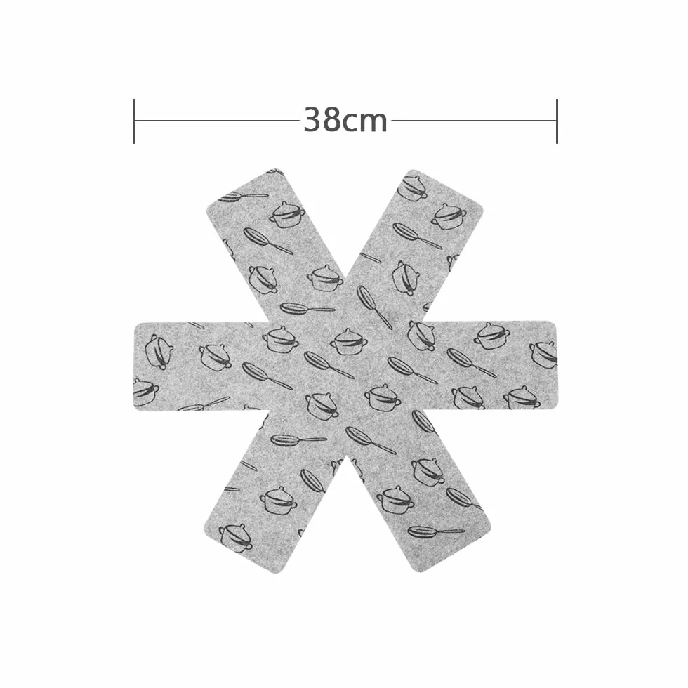 flintronic Separatori Pentole - Proteggi Pentole e Salvapadelle - Set 8 Pezzi (38CM) - Perfetti per Pentole e Padelle Antiaderenti in Acciaio Inox, Ghisa, Ceramica (Grigio)