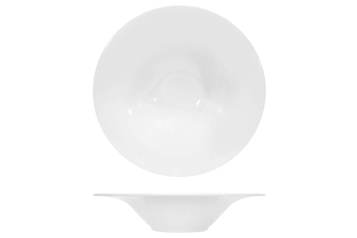 Lubiana set 6 pastabowl in porcellana bianca cm 30 H 6,5 3229