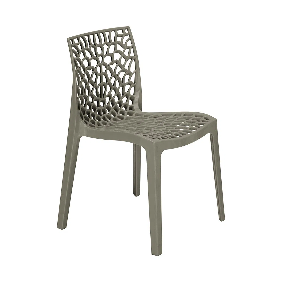 Grand Soleil S6316GP Grandsoleil Upon Gruvyer Sedia Impilabile, in Polipropilene, Grigio Perla, 51.X 52.X 81.Cm, Pearl Grey, 51 X 52 X 81 Cm