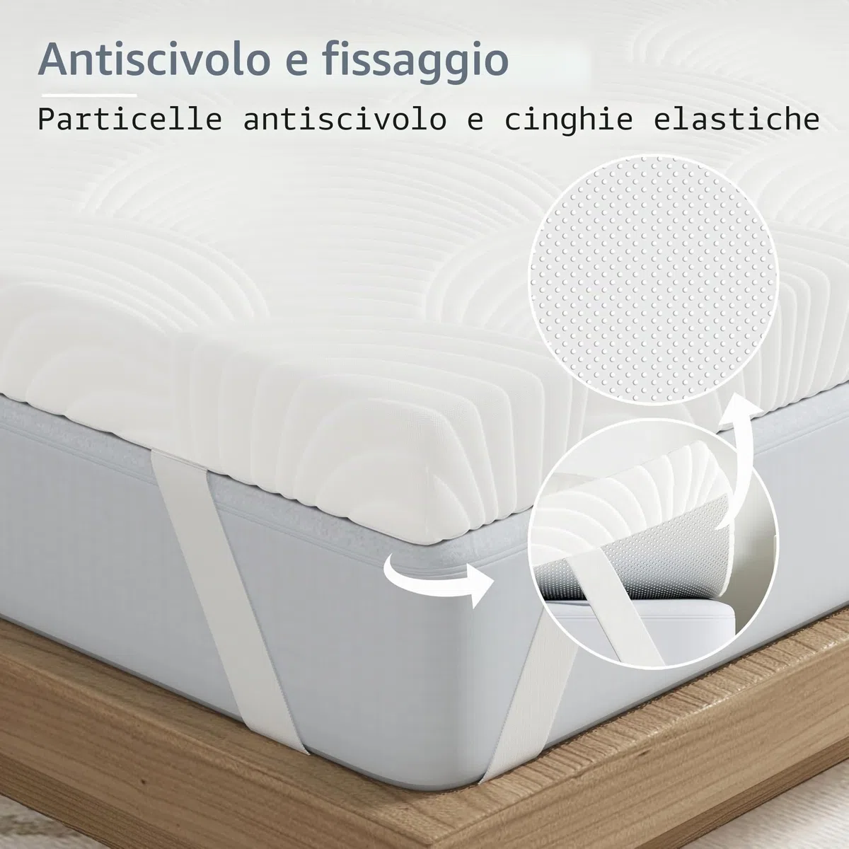 Topper 180x200, Altezza 7,5 cm Schiuma ad Alta Densità per Alleviare la Pressione, Rigido, Topper con Rivestimento Rimovibile e Lavabile, Confortevole e Traspirante, Durezza H4