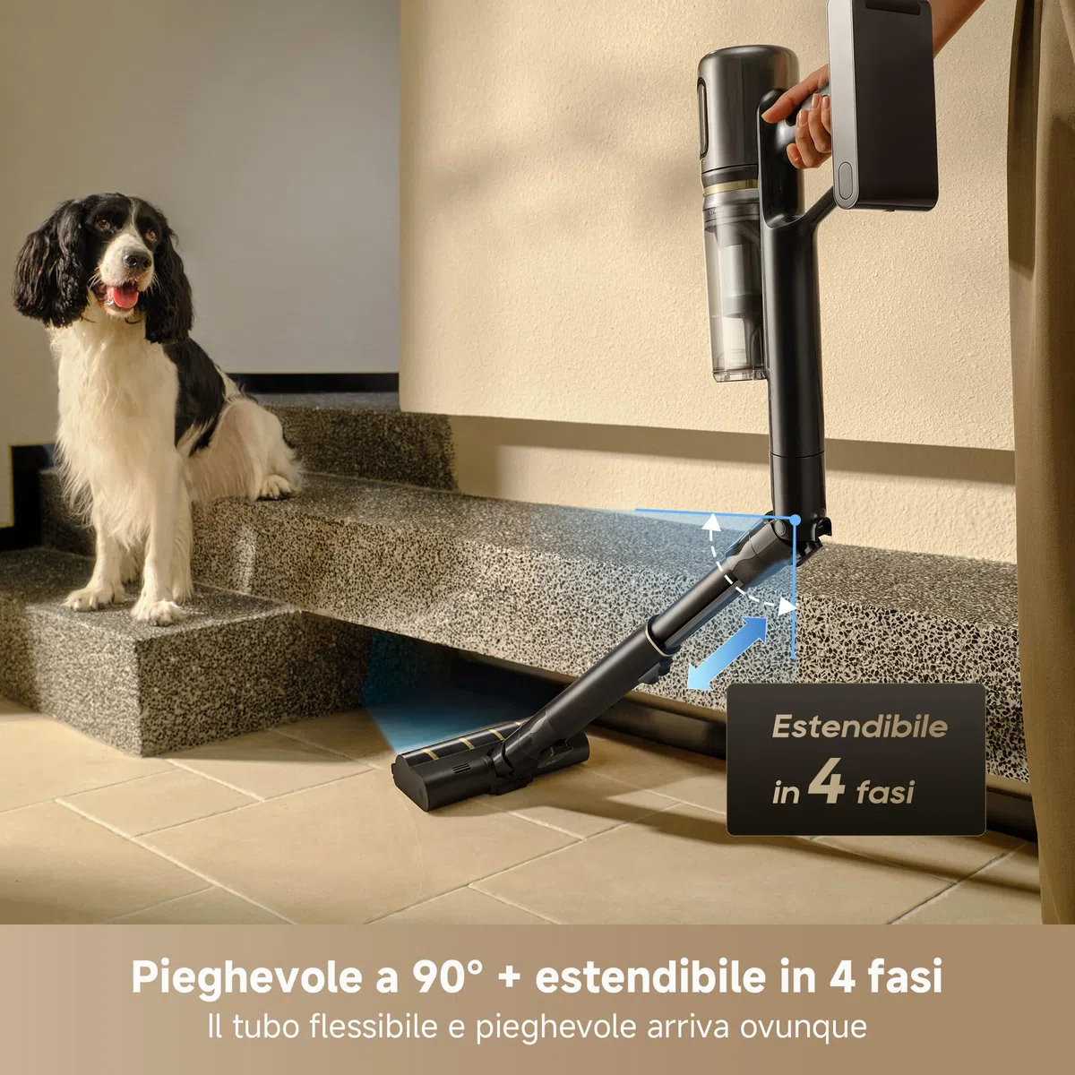 DREAME V20 Pro-A Aspirapolvere Senza Fili, 0 mm dai Bordi, Anti-groviglio, Pulizia Pavimenti duri e Tappeti e Moquette, Aspirazione 24,000PA/210 AW, Autonomia Massima 90 min, Filtrazione 99,99%