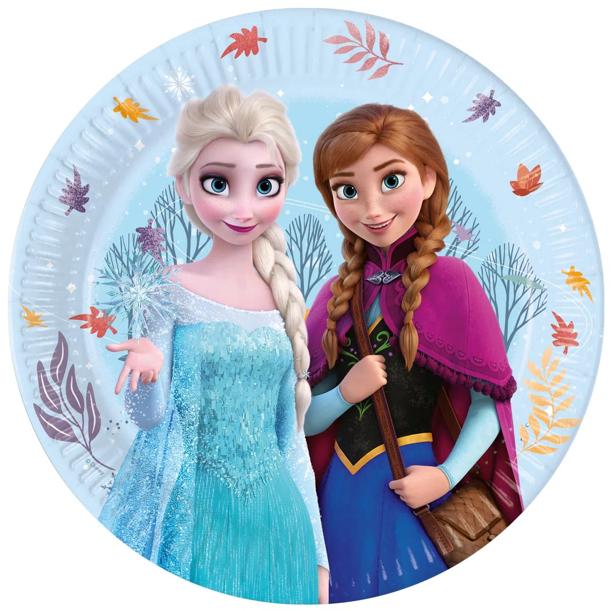 Procos - Decorazione di compleanno Frozen Idillio, 52 pezzi, piatti, bicchieri e tovaglioli di carta per feste di compleanno per bambini, articoli per la tavola